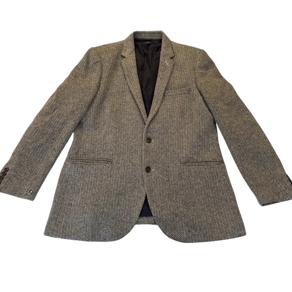 J Crew Ludlow Blazer 44R Herringbone Italian Wool Yorkshire Tweed Professional